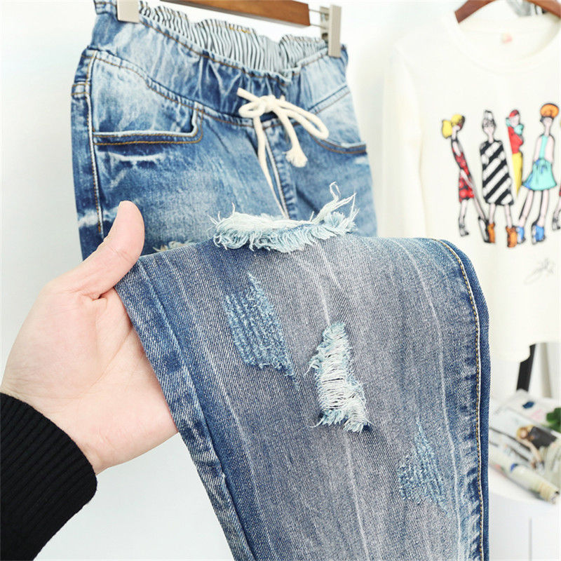 Summer Ripped Boyfriend Jeans For Women Fashion Loose Vintage High Waist Jeans Plus Size Jeans 5XL Pantalones Mujer Vaqueros Q58