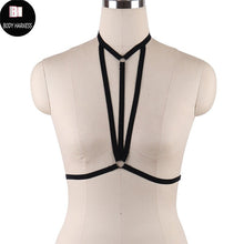 Rave Wear Pentagram Bondage Body Harness Lingerie Goth Crop Tops Fetish Cage Bra Lingerie Harness Belt Star Harness Bra