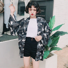 Vintage Summer Printed Chiffon Sunscreen Harajuku Kimono Cardigan Outerwear Blouse Japanese Style Women Clothing