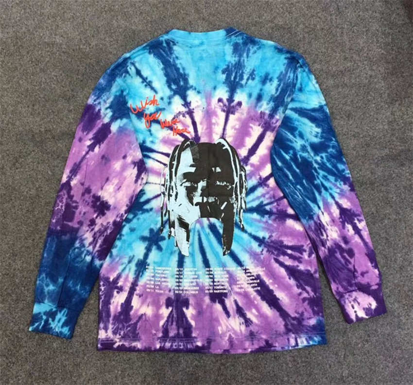 Travis Scott Astroworld Festival Run Tie Dye Tee T Men Women 1:1 Best Quality ASTROWORLD TRAVIS SCOTT t-shirts
