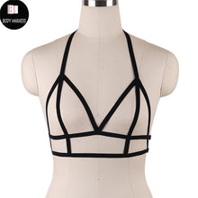 Rave Wear Pentagram Bondage Body Harness Lingerie Goth Crop Tops Fetish Cage Bra Lingerie Harness Belt Star Harness Bra