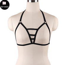 Rave Wear Pentagram Bondage Body Harness Lingerie Goth Crop Tops Fetish Cage Bra Lingerie Harness Belt Star Harness Bra