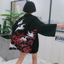 Vintage Summer Printed Chiffon Sunscreen Harajuku Kimono Cardigan Outerwear Blouse Japanese Style Women Clothing
