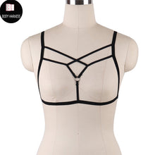 Rave Wear Pentagram Bondage Body Harness Lingerie Goth Crop Tops Fetish Cage Bra Lingerie Harness Belt Star Harness Bra