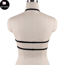 Rave Wear Pentagram Bondage Body Harness Lingerie Goth Crop Tops Fetish Cage Bra Lingerie Harness Belt Star Harness Bra