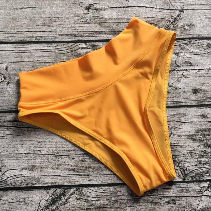 Wholesale Bikini Bottom High Waist Bikini Shorts Tankinis Sporty Panty Solid Candy Color Swimwear Bathing Suit Beach Swim Briefs