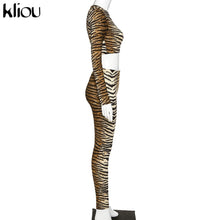 Kliou Women Seamless Fitness Sports Two-piece set Long Sleeve crop top High Waist Running Leggings Workout slim outfit