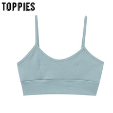 toppies womens cropped tops stretch camisoles casual ladies sports tops tees solid color