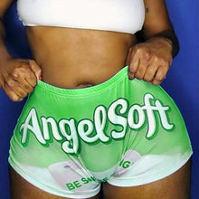 Summer New Style Letter Printing Sexy Hip-Lifting High-Waist Elastic Ladies Large Candy Snack Shorts Women's Shorts