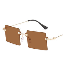 RBROVO Square Sunglasses Women 2021 Sun Glasses For Women Luxury Glasses Brand Designer Sunglasses Women Metal Frameless Eyewear