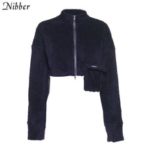 Nibber Flannel Zipper Corp Tops Coat Cargo Pants Sets Womens Autumn Winter Y2K Overalls Jacket Suits Sportswear Pullover Female