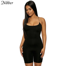 Nibber summer stretch Slim sling playsuits women fashion Basic red black sleeveless short jumpsuit street casual wear 2020 mujer