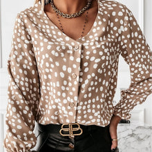 Women Blouses Fashion 2020 Spring Autumn Long Sleeve V-Neck Polka Dot Chiffon Office Lady Women's Shirt