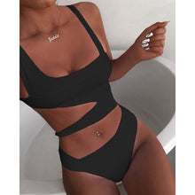 Black White High Cut One Piece Swimsuit Women Swimwear Push Up Monokini 2020 Summer Bather Bathing Suit Beach Wear Biquini