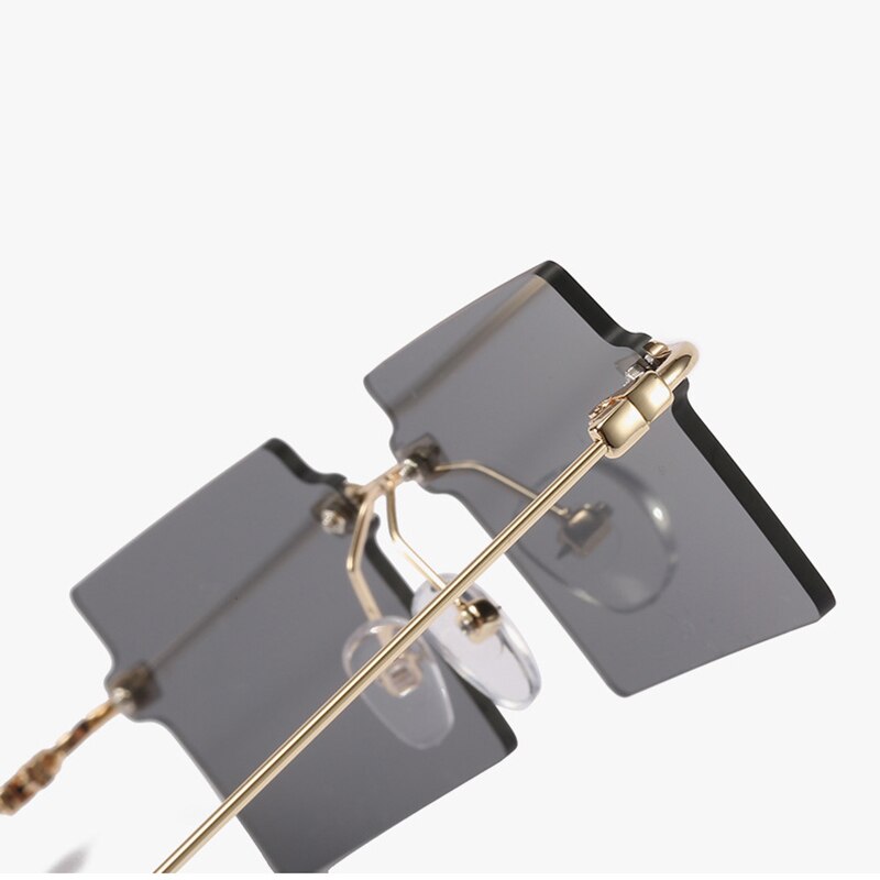 RBROVO Square Sunglasses Women 2021 Sun Glasses For Women Luxury Glasses Brand Designer Sunglasses Women Metal Frameless Eyewear