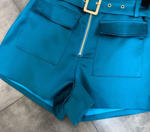 Shorts Women 2020 Spring Autumn Korean Solid Color Belt Casual Shorts High Waist Zipper Wide Leg Trousers Female Belt Shorts