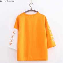 Orane Embroidery Patchwork Korean Style T Shirt For Women Half Sleeve Cotton Tops 2020 Summer Cute Sweet Style Ladies Tee Shirts