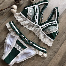 Splice lace female swimsuit Push up swimwear women biquinis Triangle ruffled bikinis 2019 mujer bathing suit Summer beach wear
