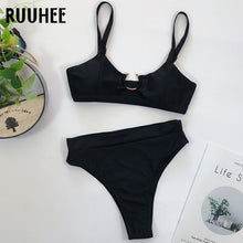 RUUHEE Bikini 2021 Swimwear Women Swimsuit Brazilian Bikini Set Marble Printed Bathing Suit Push Up Low Waist Summer Beach Wear