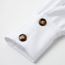 Conmoto Elegant Solid Women Blouse Shirts Vintage Retro Peplum White V Neck Female Blouses Puff Casual Blusa Mujer