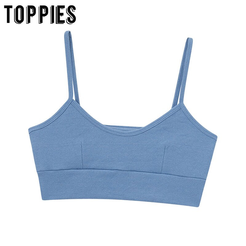 toppies womens cropped tops stretch camisoles casual ladies sports tops tees solid color