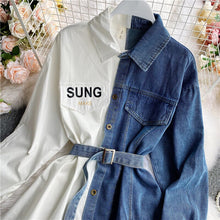 Women's Blouse 2020 Autumn Long Sleeve Shirt Tops Jeans Patchwork Plaid Blouses Elegantes Blusas para mujer Slim Shirt Dress