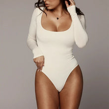 Nadafair Winter Women Bodysuit Long Sleeve 2020 White Bodycon Bodysuit Women Black Body Female For Woman Cutout Fleece Romper