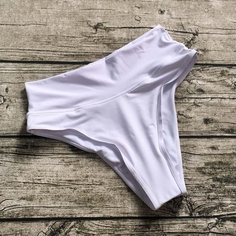 Wholesale Bikini Bottom High Waist Bikini Shorts Tankinis Sporty Panty Solid Candy Color Swimwear Bathing Suit Beach Swim Briefs