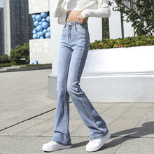 Micro jeans female 2021 autumn and winter new high waist straight slim slimming high small child nine flavures - Alibaba
