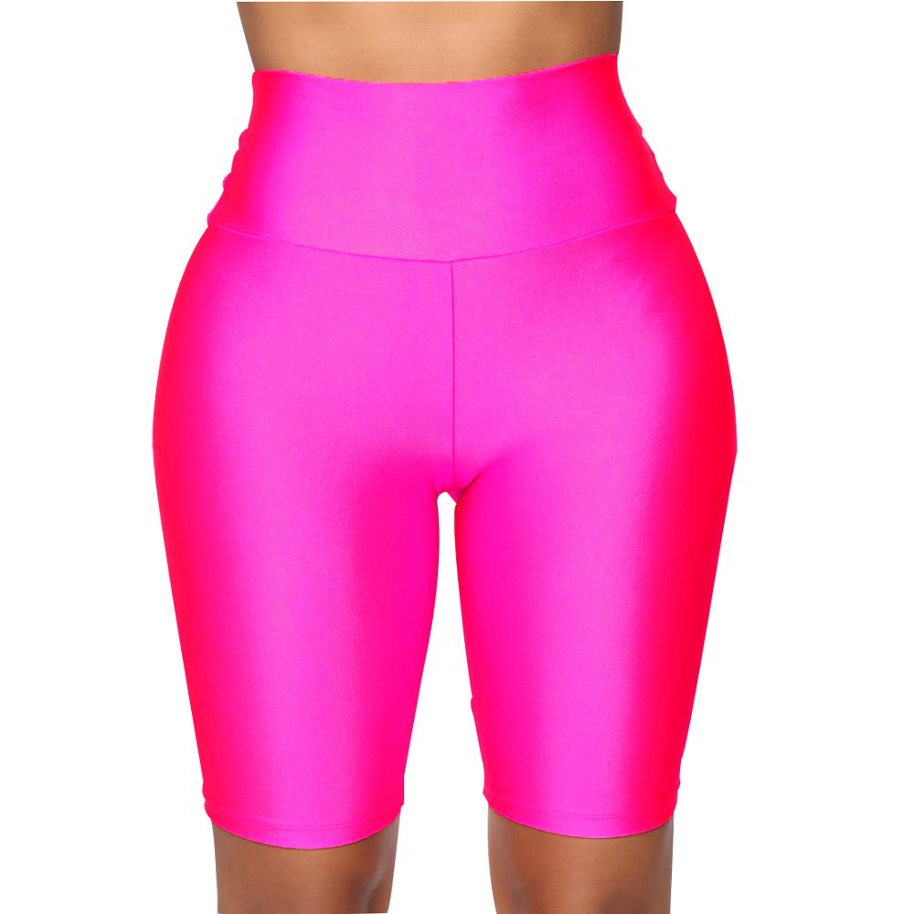 High Waist Sports Shorts Women Biker Shorts Summer Casual Sexy Skinny Fitness Solid Bodycon Cycling Slim Bottoms