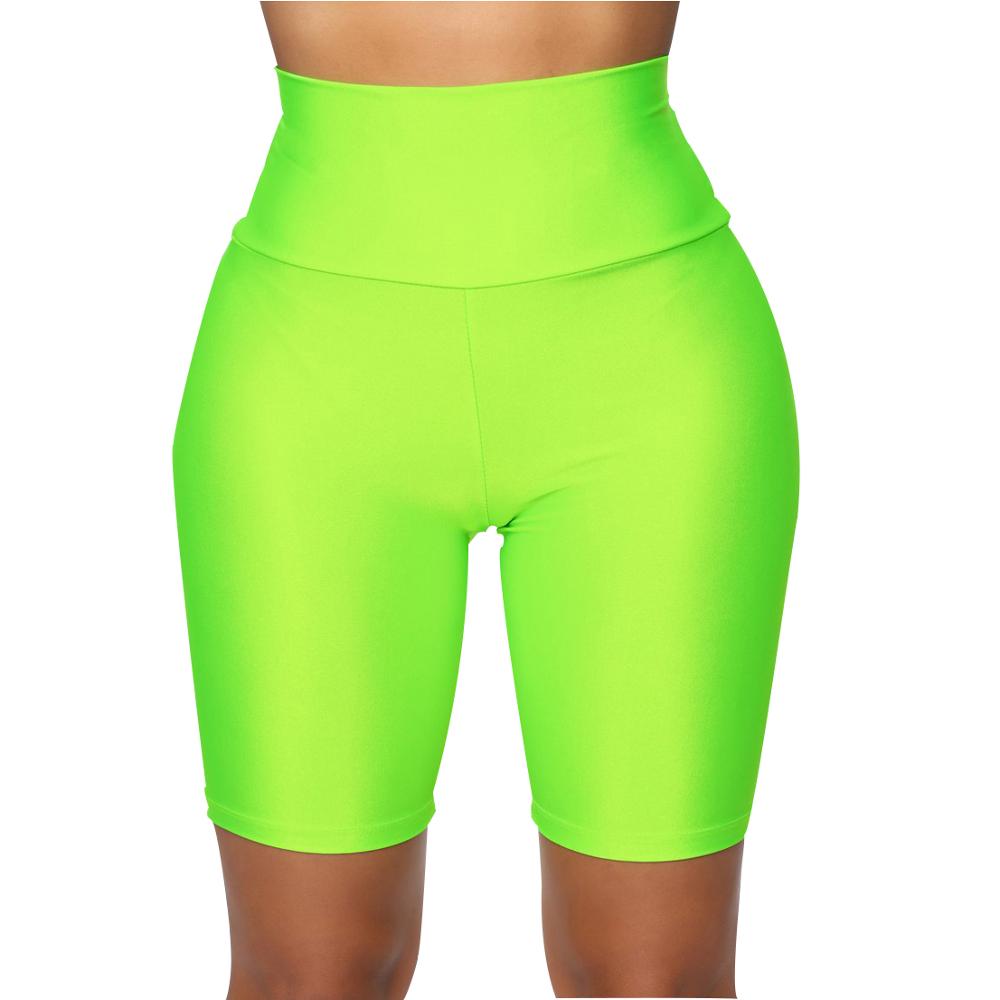 High Waist Sports Shorts Women Biker Shorts Summer Casual Sexy Skinny Fitness Solid Bodycon Cycling Slim Bottoms