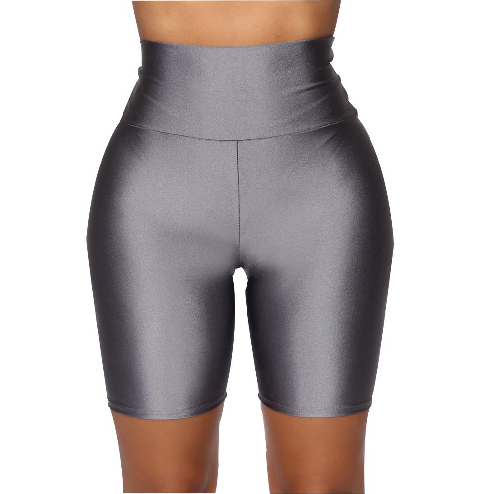High Waist Sports Shorts Women Biker Shorts Summer Casual Sexy Skinny Fitness Solid Bodycon Cycling Slim Bottoms