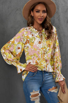Rose Floral Smocked Blouse