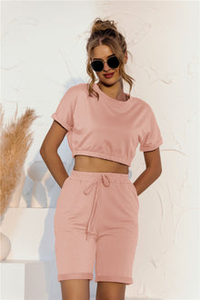 Crop Top and Bermuda Shorts Lounge Set