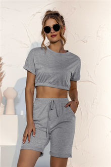 Crop Top and Bermuda Shorts Lounge Set