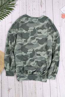 High-low Edge Camo Sweatshirt