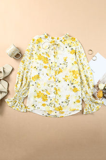 Rose Floral Smocked Blouse