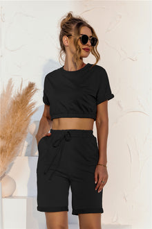 Crop Top and Bermuda Shorts Lounge Set