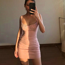 LVINMW Sexy Skinny Bralette With Bow Low Cut Slim Dress 2020 Women Summer Fashion Sleeveless Backless Dress Female Party Club
