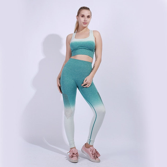 Women Yoga Clothes Seamless Leggings+Bra Gym Clothing Along Buy Workout Sport Suit Female BRA Fitness Set Active Wear