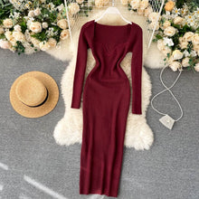Croysier Dresses For Women 2020 Sexy Strapless Ribbed Knitted Bodycon Dress Women Winter Long Sleeve Midi Sweater Dress Clothes