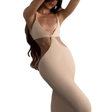 Women sexy jumpsuit Tight One Piece Dress Low Cut Backless Bra Ankle Long Solid Color Dress for partywear