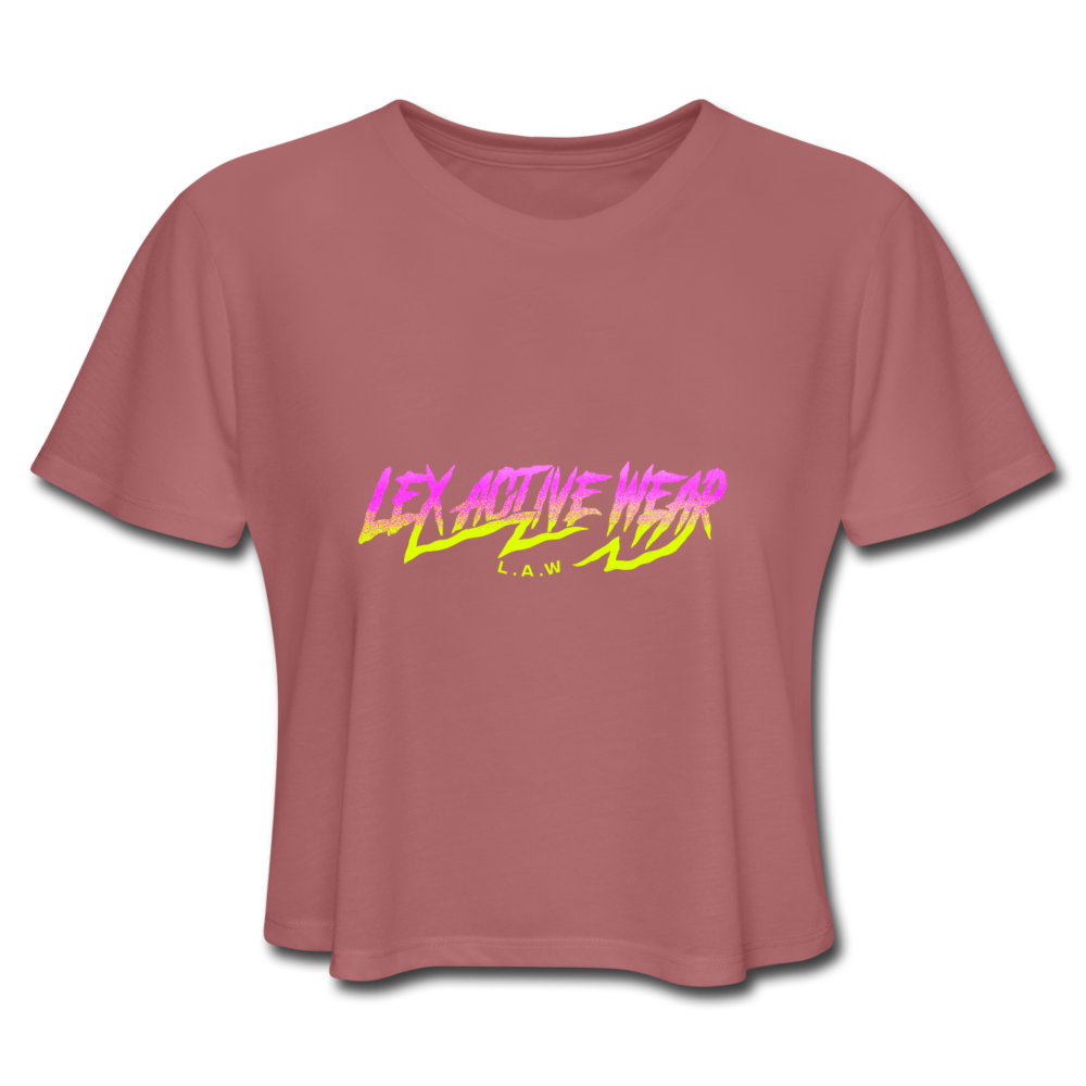 Women's Cropped T-Shirt - mauve